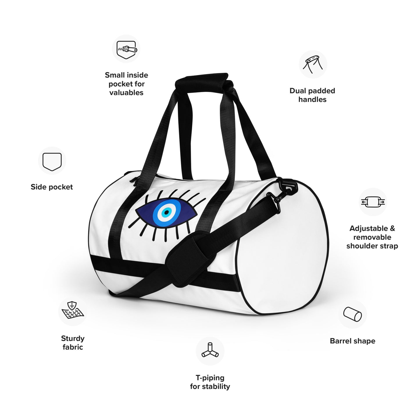All-over print Big Eye gym bag